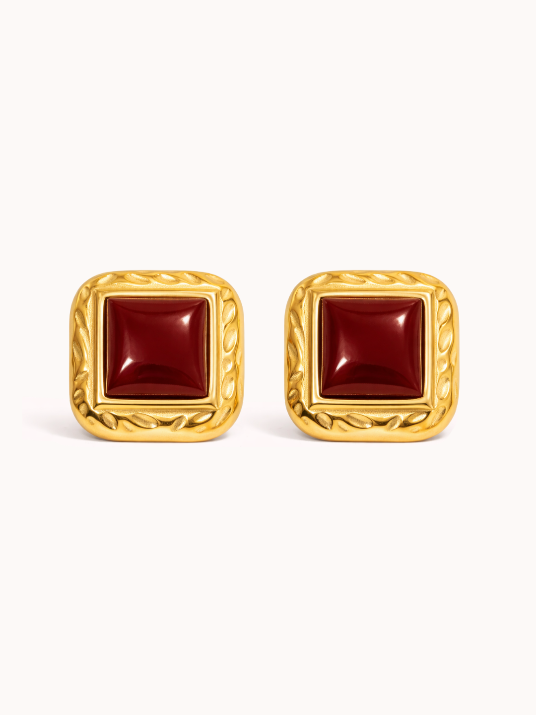 Block Earrings in Black