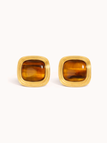 Amber Golden Glamour Earrings