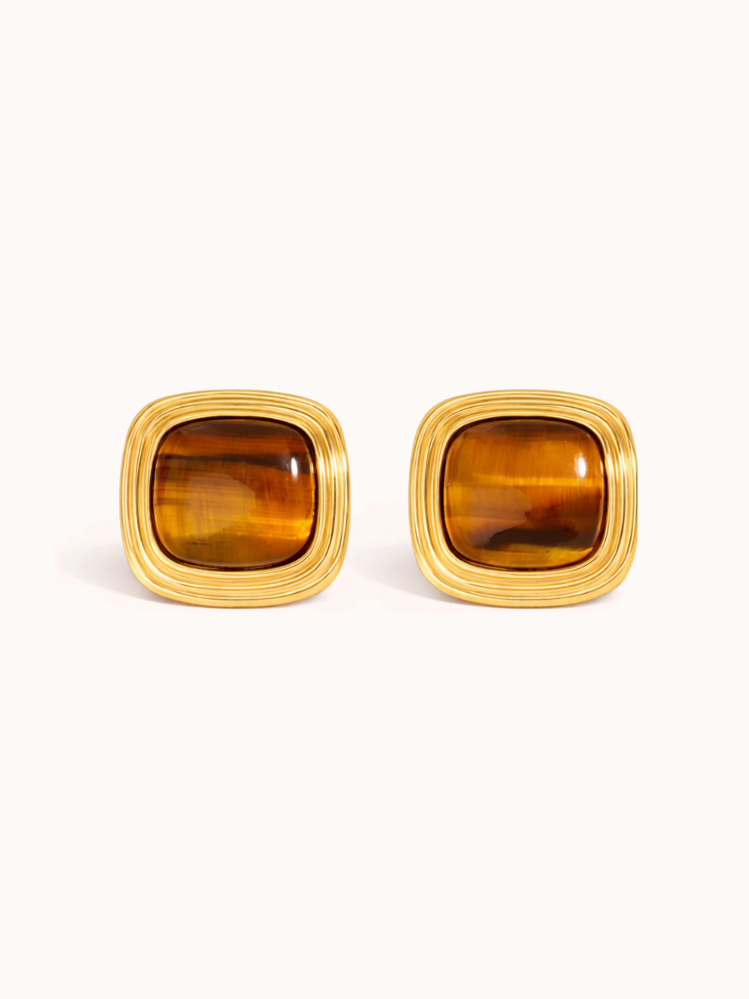 Amber Golden Glamour Earrings