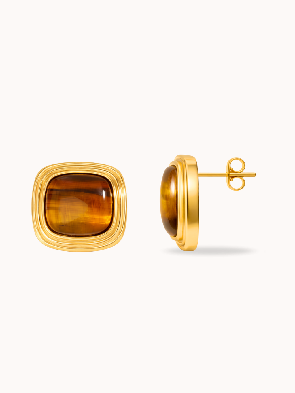 Amber Golden Glamour Earrings