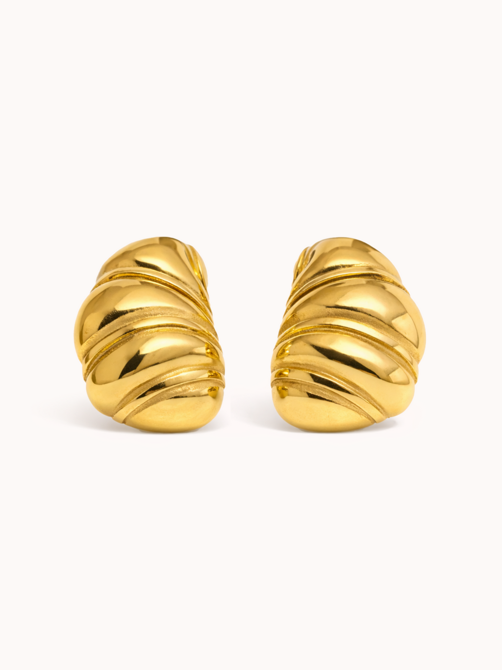 Croiss Earrings in Gold-Finished