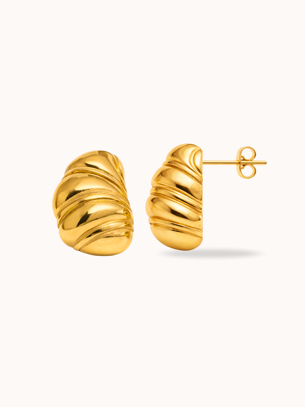 Croiss Earrings in Gold-Finished