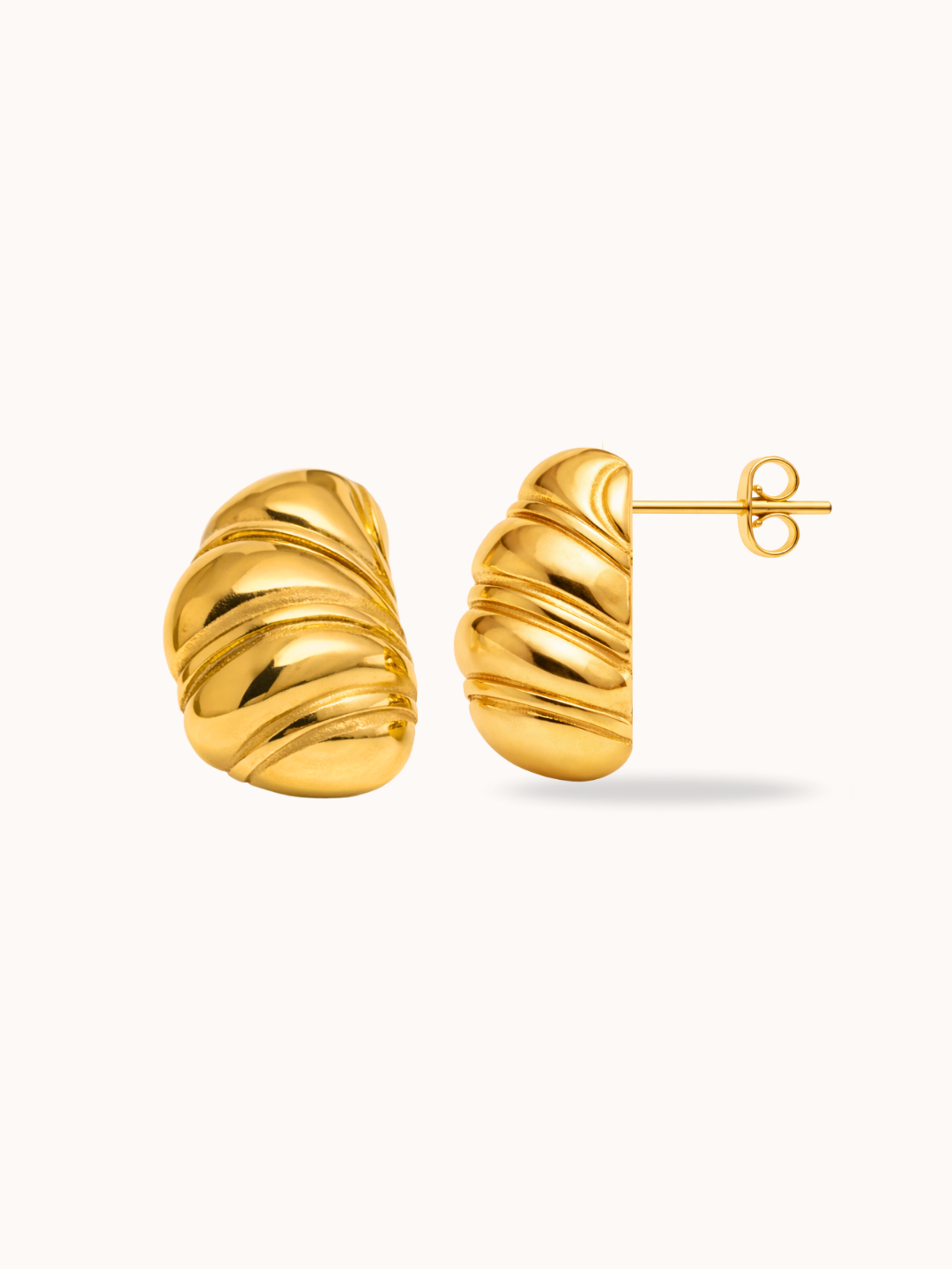 Croiss Earrings in Gold-Finished