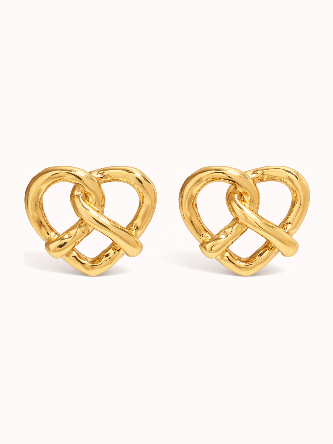 Pretz Earrings in Gold-Finished