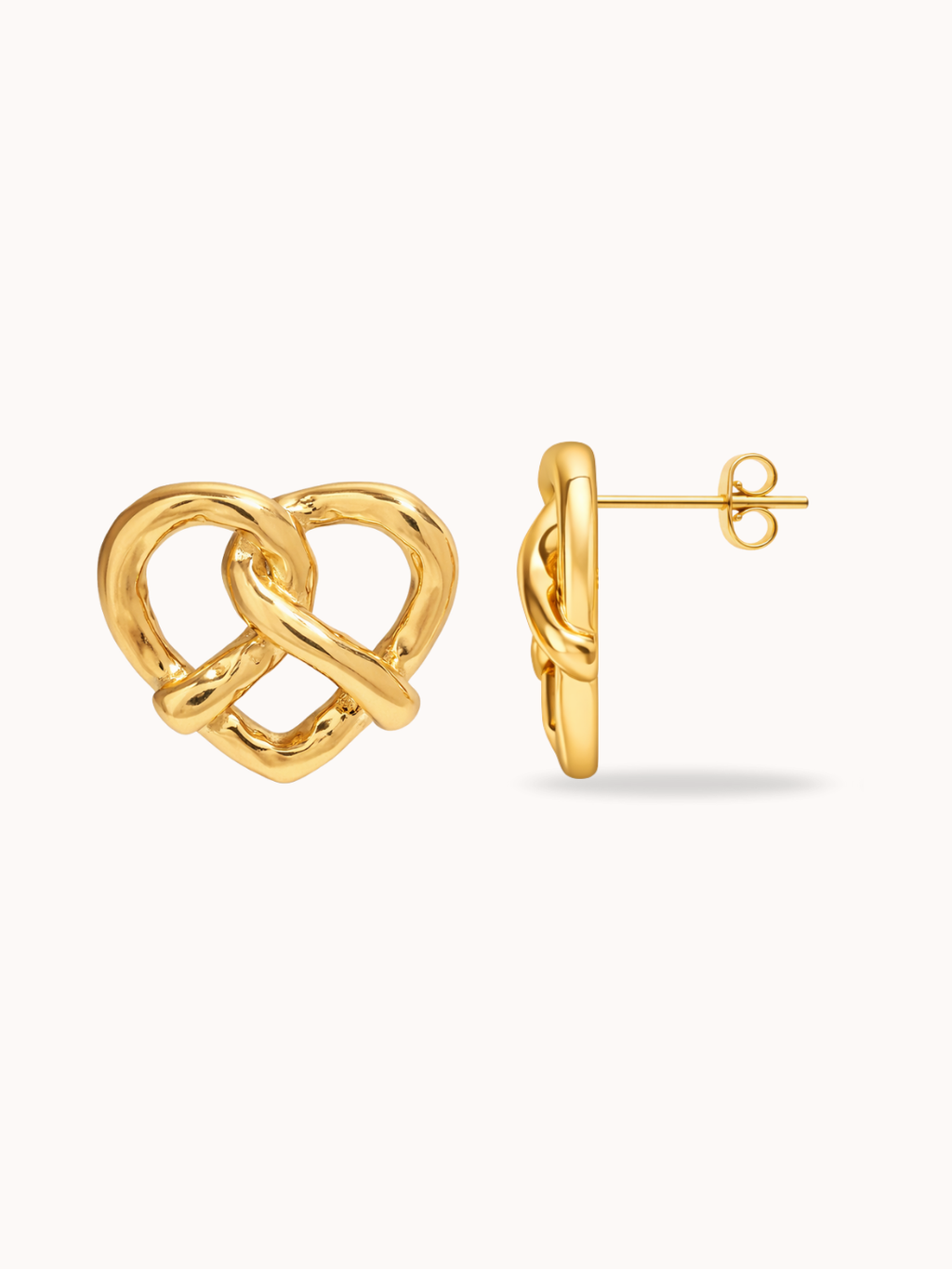 Pretz Earrings in Gold-Finished