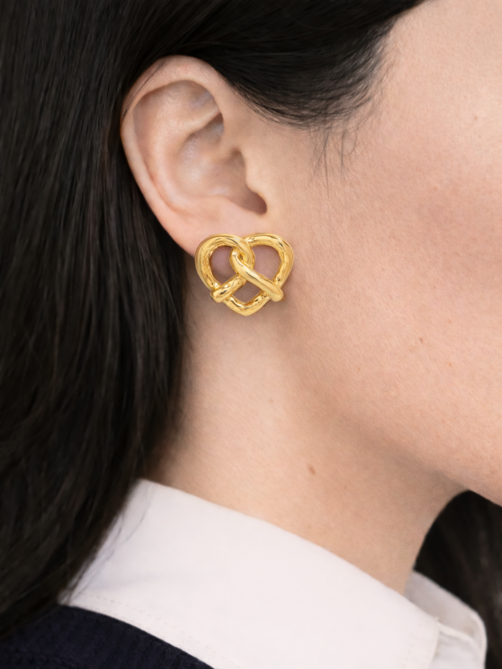 Pretz Earrings in Gold-Finished