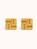 Interlace Earrings in Gold-Finished
