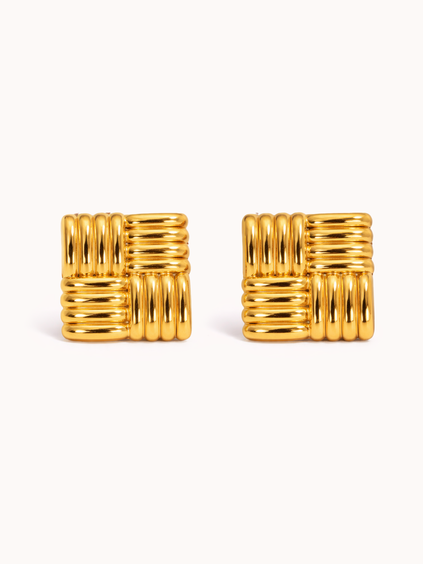 Interlace Earrings in Gold-Finished