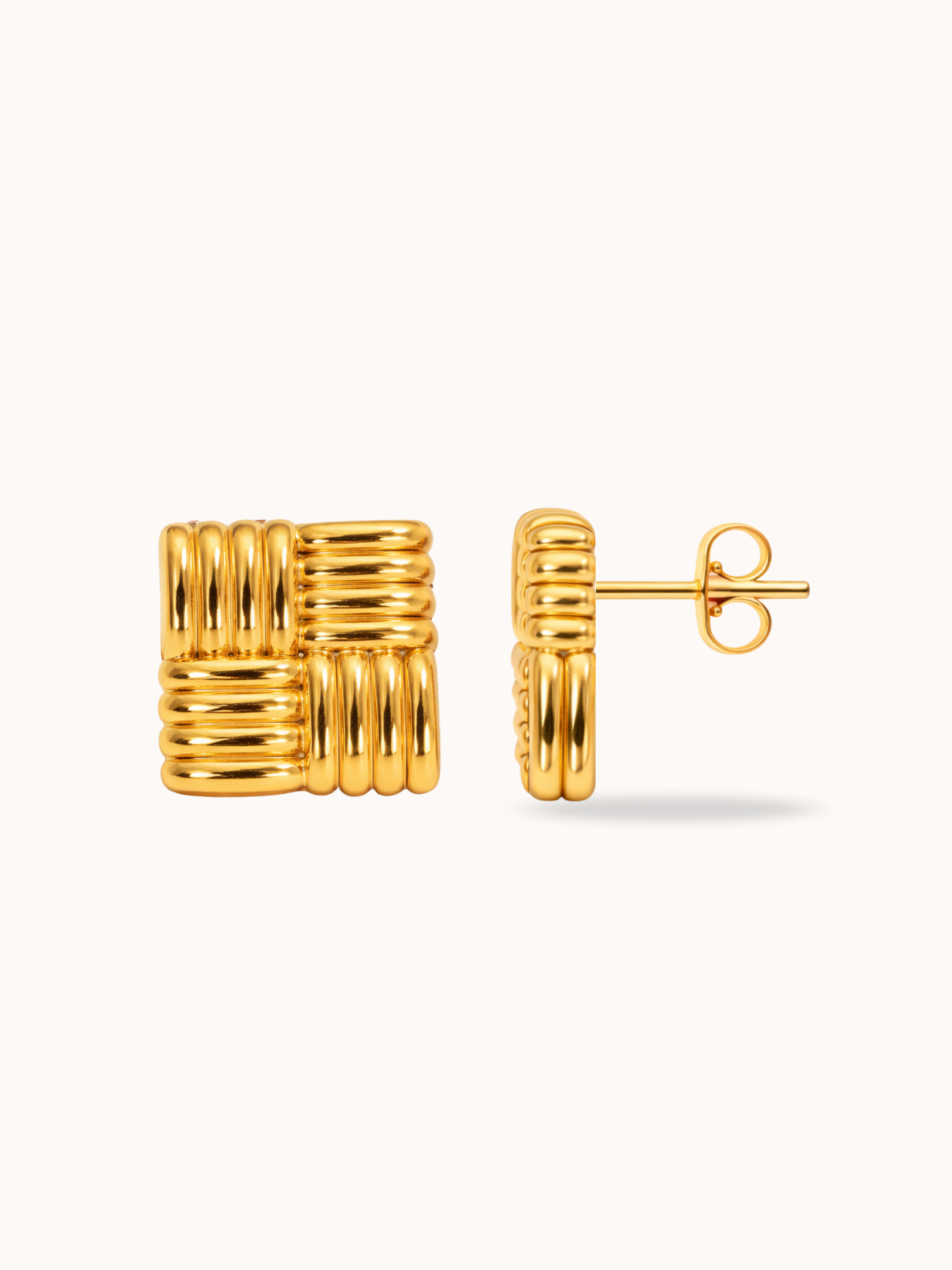 Interlace Earrings in Gold-Finished