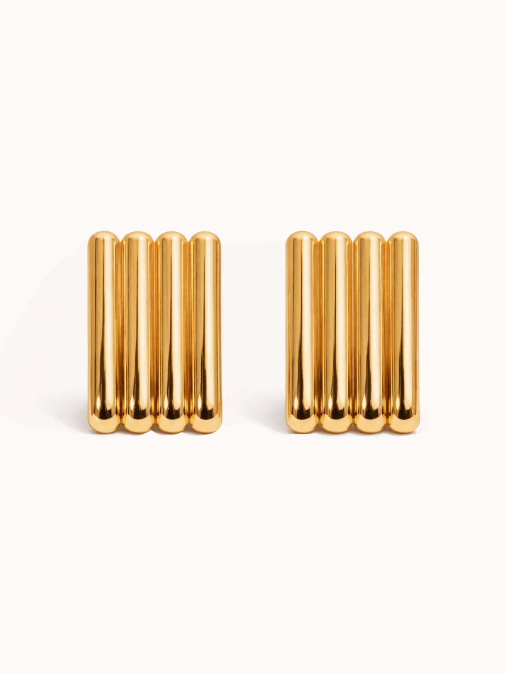 Axis Earrings in Gold-Finished