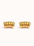 Strata Earrings in Gold-Finished
