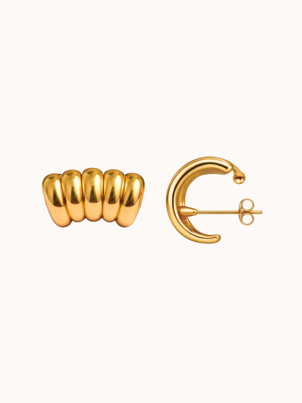 Strata Earrings in Gold-Finished