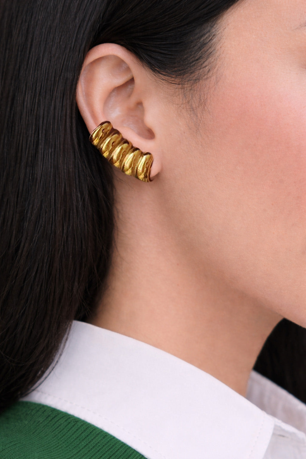 Strata Earrings in Gold-Finished